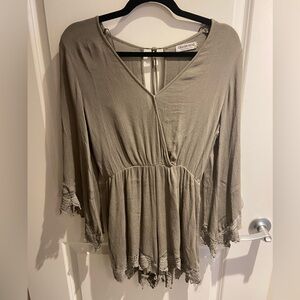 FASHION NOVA Lace Trim Romper